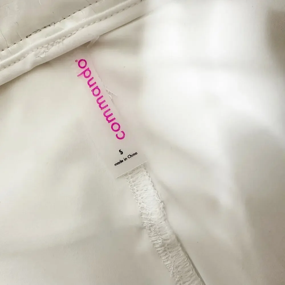 NWT Commando Faux Patent Leather Pants Women's White Size Small